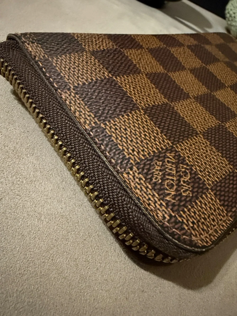 💯 Authentic Louis Vuitton Zippy Compact Wallet Damier Ebene